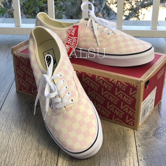NWT VANS Authentic Checkerboard Chalk Pink Men’s - Picture 3 of 8